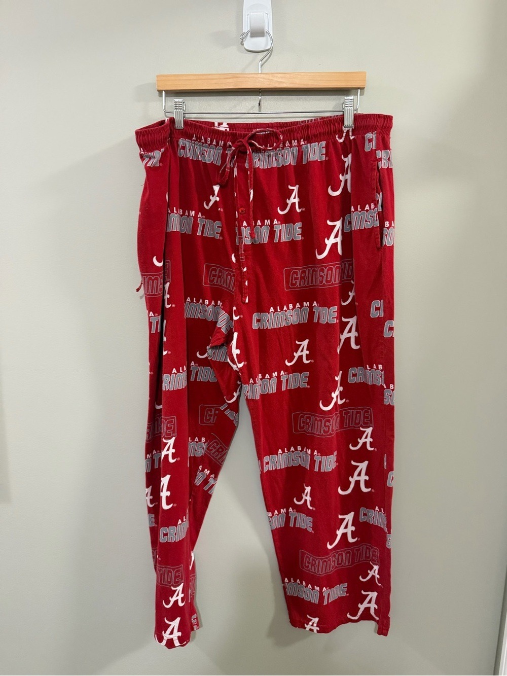 Alabama Crimson Tide Men’s Red University of Alabama Fleece Pajama Pants. 2XL